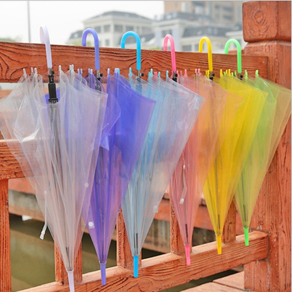 Paraguas con gajos transparente y color para promociones✨
